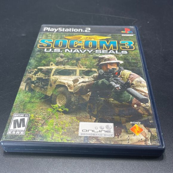 SOCOM 3: U.S. Navy SEALs Sony PlayStation 2, 2005 PS2‎ Black Label COMPLETE - Picture 1 of 6